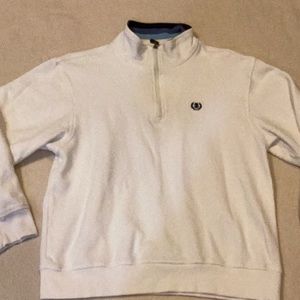Beautiful (L) White Izod Halfzip Sweater